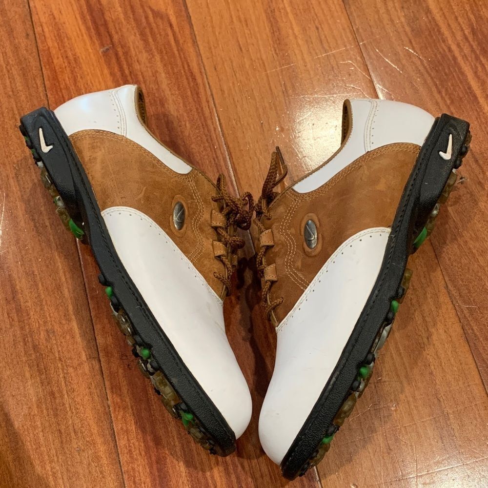 Women’s Nike White and Brown leather Golf Shoes size 7 - Picture 6 of 11